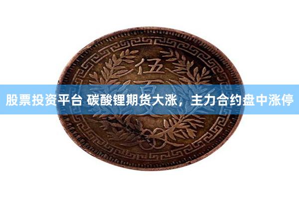 股票投资平台 碳酸锂期货大涨，主力合约盘中涨停